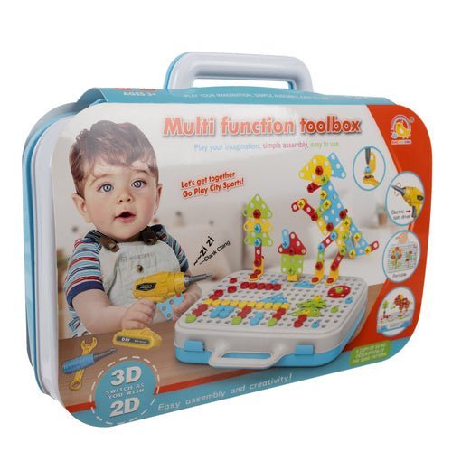 Kreativ - Mosaik Baukasten mit Akkuschrauber – 196 Teile 3D - Spielzeug - Easy2sell - Deluxe