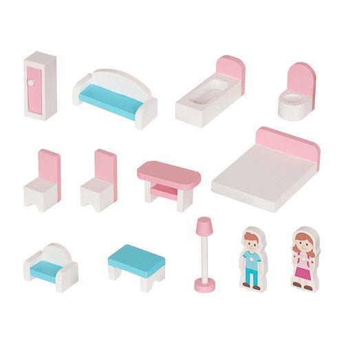 Kruzzel 26364 Puppenhaus aus Holz - Easy2sell - Deluxe