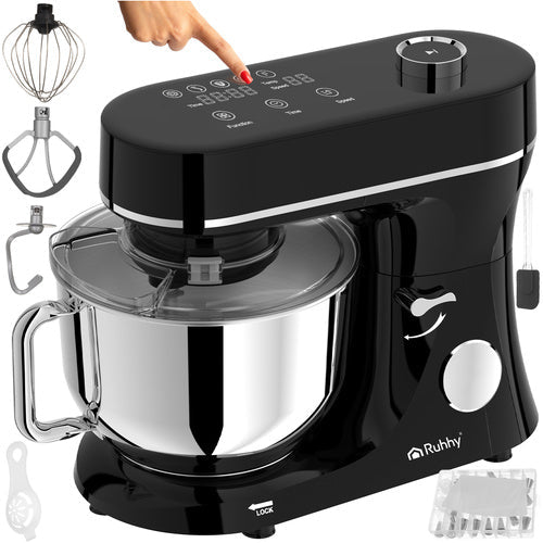 Ruhhy 25726 Küchenmaschine 6,2 l, 2000 W, mit Heizfunktion, schwarz