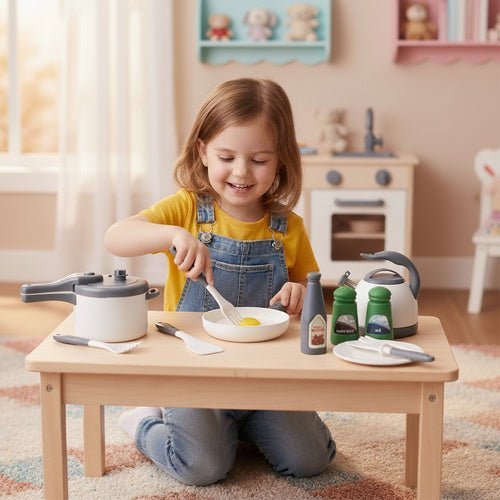 Küchenspielzeug Set für Kinder – 32 - teiliges Kochzubehör aus Kunststoff - Easy2sell - Deluxe