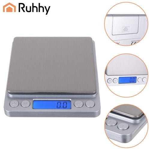 Küchenwaage Präzisionswaage 0,1g bis 2kg mit LCD und 2 Schüsseln - Easy2sell - Deluxe