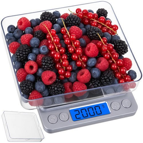 Küchenwaage Präzisionswaage 0,1g bis 2kg mit LCD und 2 Schüsseln - Easy2sell - Deluxe