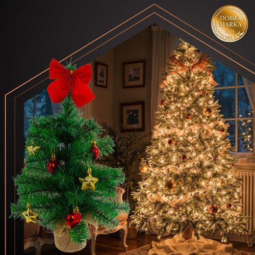 Künstlicher Weihnachtsbaum 45 cm – Kleiner Tannenbaum mit Deko, Grün - Easy2sell - Deluxe