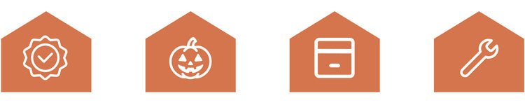 Kürbisgirlande Halloween Papierdeko Banner Orange – 3m Länge, 17,5cm - Easy2sell - Deluxe