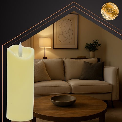 LED Kerze 15x5cm – Stimmungsvolle Beleuchtung für Weihnachten, 1 Stück - Easy2sell - Deluxe