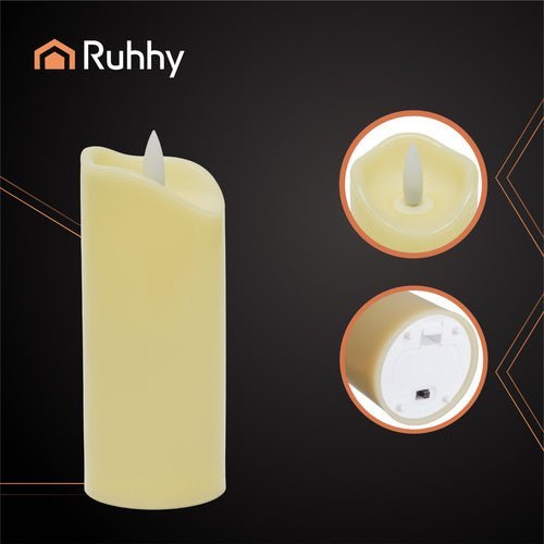 LED - Kerze mit Flammeneffekt – Grablicht Einsatz Warmweiß 12,5cm 1 Stück - Easy2sell - Deluxe
