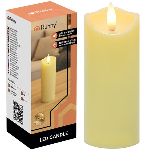 LED - Kerze mit Flammeneffekt – Grablicht Einsatz Warmweiß 12,5cm 1 Stück - Easy2sell - Deluxe