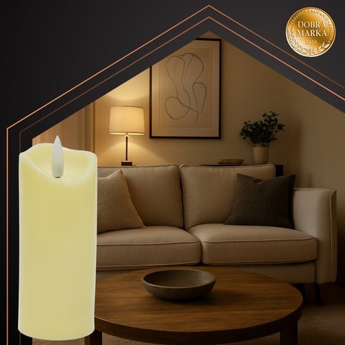 LED - Kerze mit Flammeneffekt – Grablicht Einsatz Warmweiß 12,5cm 1 Stück - Easy2sell - Deluxe