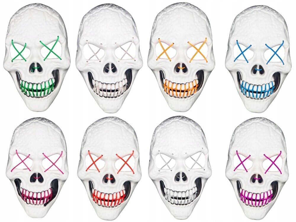 LED Totenkopf Maske Schädel Horror Grusel Verkleidung Kostüm für Halloween - Easy2sell - Deluxe