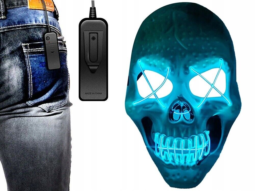 LED Totenkopf Maske Schädel Horror Grusel Verkleidung Kostüm für Halloween - Easy2sell - Deluxe