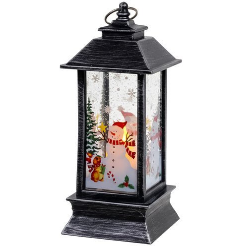 LED Weihnachtslaterne – Dekolaterne mit warmem Licht, Silber, 12,5cm - Easy2sell - Deluxe