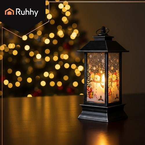 LED Weihnachtslaterne – Dekolaterne mit warmem Licht, Silber, 12,5cm - Easy2sell - Deluxe
