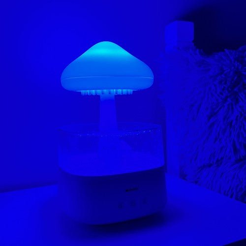 Luftbefeuchter mit Regeneffekt, LED - Nachtlampe und Aromatherapie, 450ml Weiß - Easy2sell - Deluxe