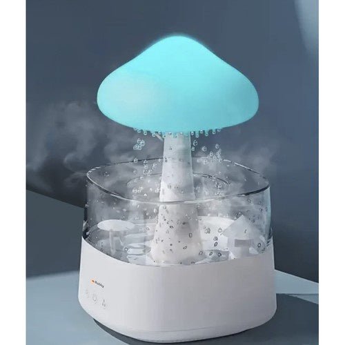 Luftbefeuchter mit Regeneffekt, LED - Nachtlampe und Aromatherapie, 450ml Weiß - Easy2sell - Deluxe