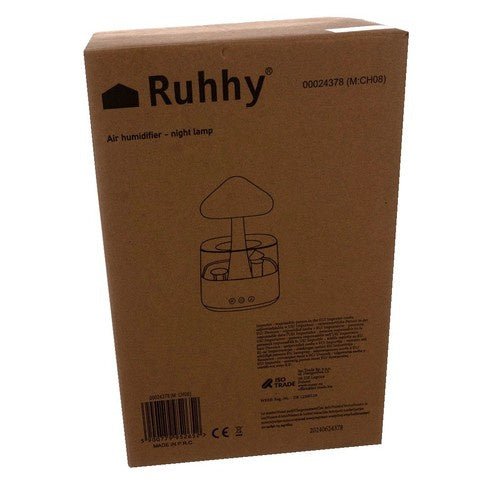 Luftbefeuchter mit Regeneffekt, LED - Nachtlampe und Aromatherapie, 450ml Weiß - Easy2sell - Deluxe