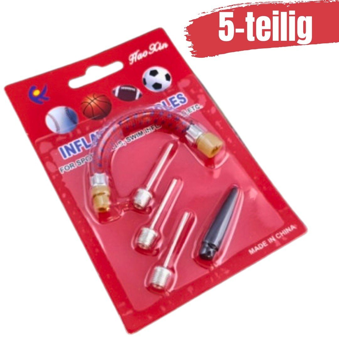 Luftpumpe Ballpumpe Fahrrad Adapter Set Nadel Ball Schlauch Pumpe Ballnadel - Easy2sell - Deluxe