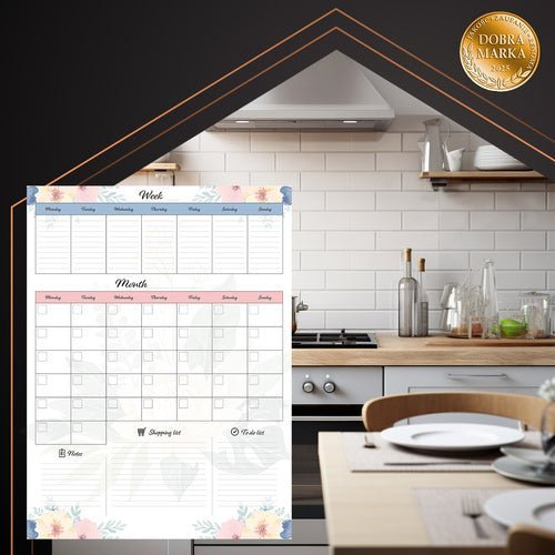Magnetischer Kühlschrankplaner – Großer Kalender 60x45 cm mit Marker - Easy2sell - Deluxe