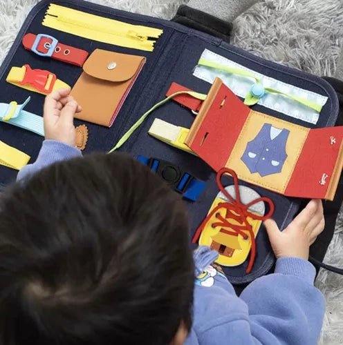 Manipulationsbrett für Kinder – Montessori Sensory Toy aus Filz, 14 - teilig - Easy2sell - Deluxe