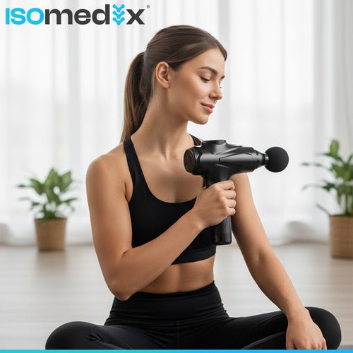 Massagepistole Massagegerät mit 30 Stufen und 12 Aufsätzen – Schwarz - Easy2sell - Deluxe