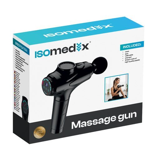 Massagepistole Massagegerät mit 30 Stufen und 12 Aufsätzen – Schwarz - Easy2sell - Deluxe