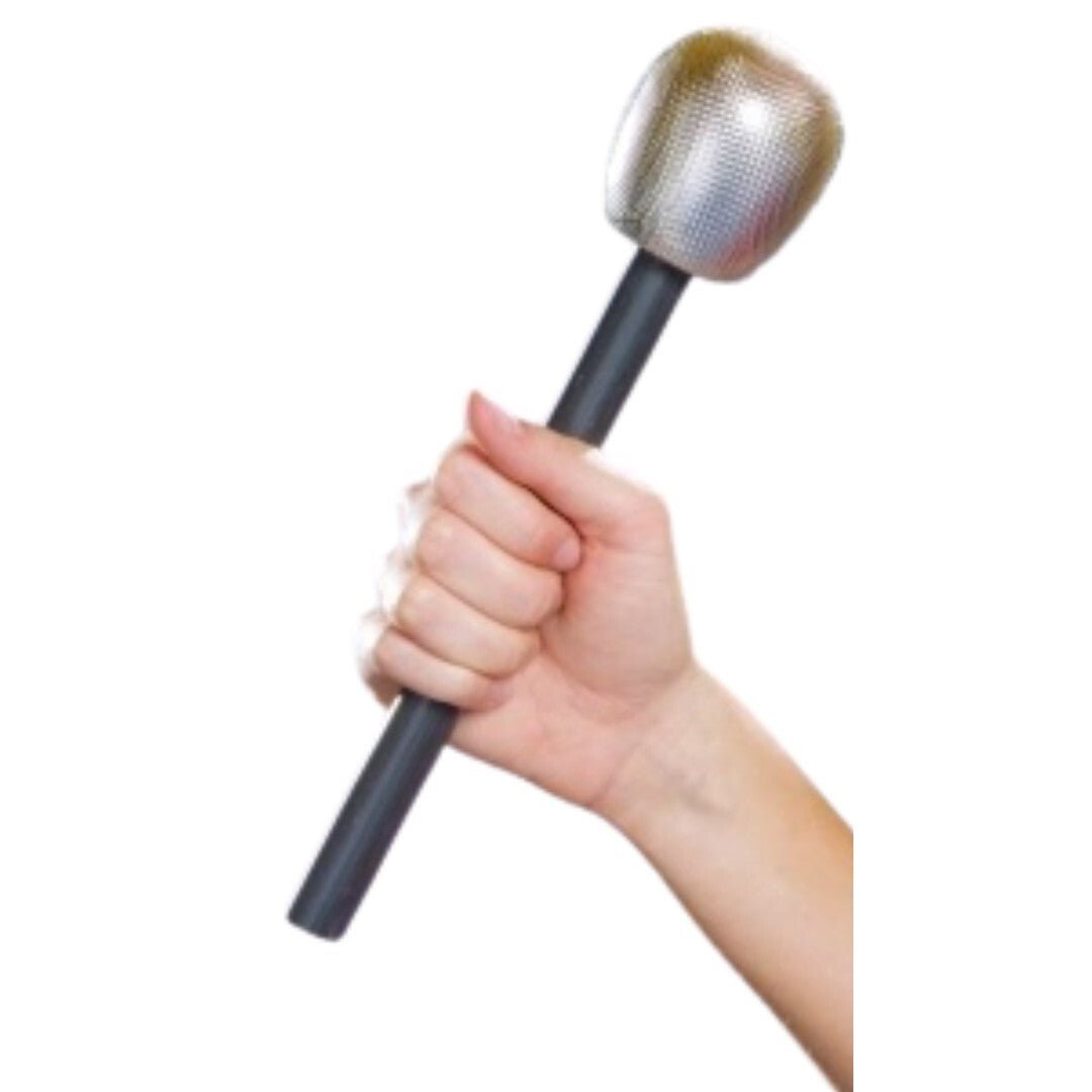 Mikrofon Attrappe für Theater & Karneval Kostüm - Mikrophon in silber - Easy2sell - Deluxe