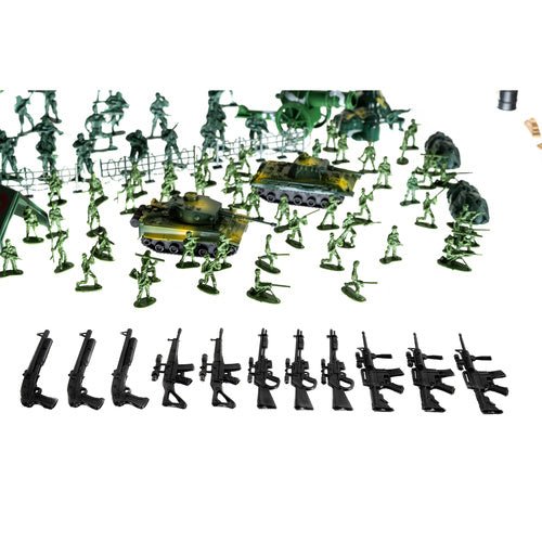 Militär Spielzeug Set mit 300 Soldaten Figuren, Panzer und Koffer - Easy2sell - Deluxe