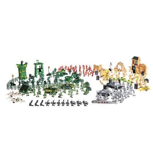 Militär Spielzeug Set mit 300 Soldaten Figuren, Panzer und Koffer - Easy2sell - Deluxe