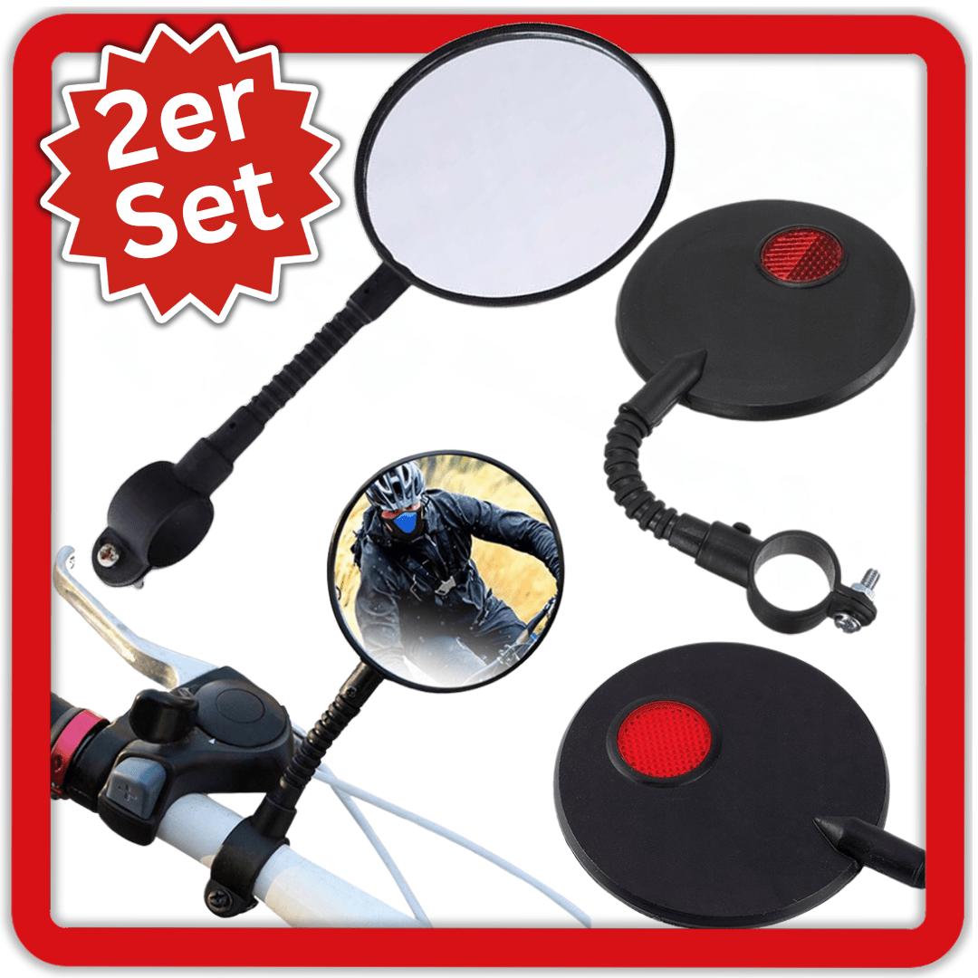 Mini Fahrradspiegel E - Bike Rückspiegel Fahrradlenker rechts links MTB City - Easy2sell - Deluxe