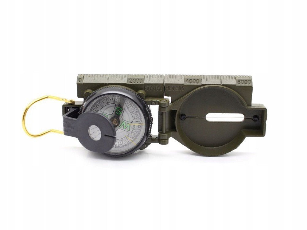 Olivgrüner Metallkompass für Outdoor - Easy2sell - Deluxe