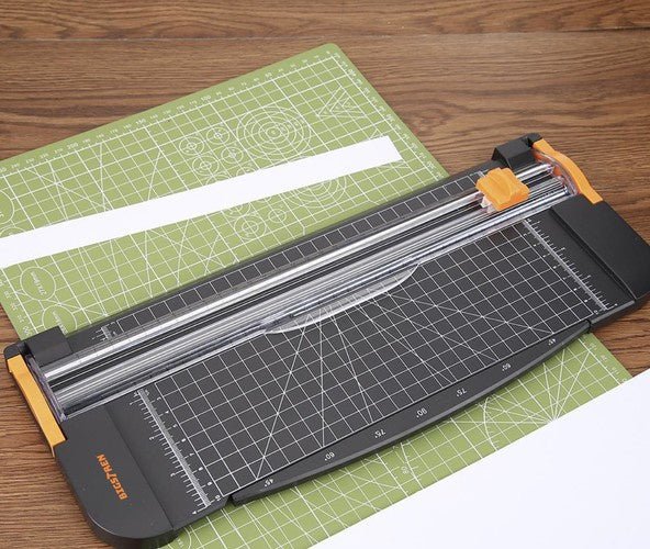 Papierschneidemaschine A3 12 Blatt Fingerschutz Lineal Winkelmesser Guillotine