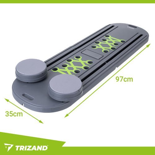 Pilates - Board Multifunktionsbrett für Ganzkörpertraining Grau 97x35 cm - Easy2sell - Deluxe