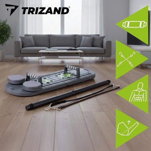 Pilates - Board Multifunktionsbrett für Ganzkörpertraining Grau 97x35 cm - Easy2sell - Deluxe