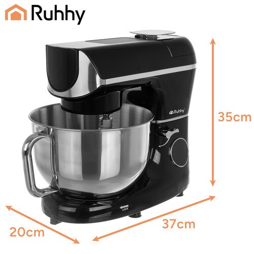 Planeten - Küchenmaschine mit beheizter 5,5L Schüssel und Waage, Schwarz - Easy2sell - Deluxe