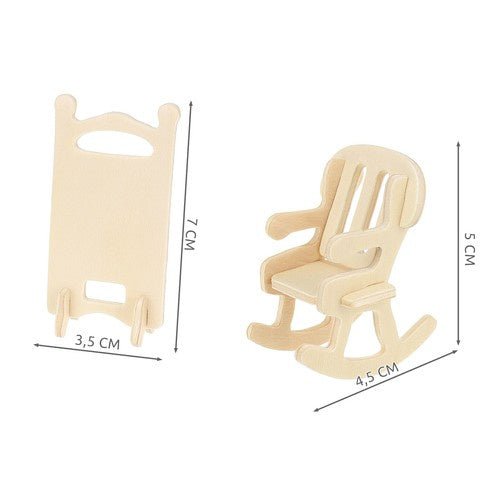 Puppenhaus Möbelset aus Holz – 34 - teiliges Zubehör für Puppenhäuser - Easy2sell - Deluxe