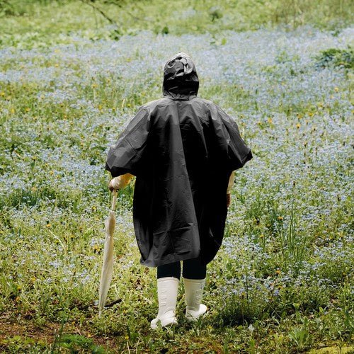Regenponcho mit Kapuze für jeden Anlass - Schwarz - Easy2sell-Deluxe