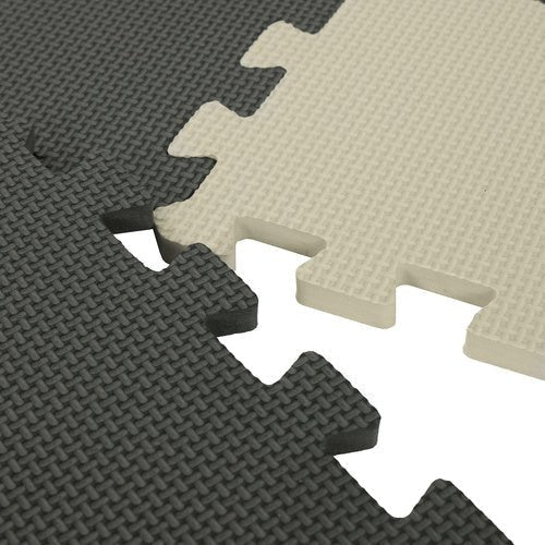 Schaumstoffpuzzle Spielmatte 35 Teile – Baby Krabbelmatte Grau - Gelb - Easy2sell - Deluxe