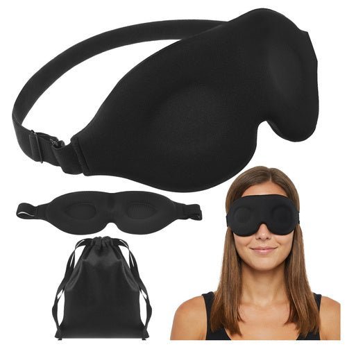 Ruhhy 27198 Ergonomische 3D-Schlafmaske, schwarz