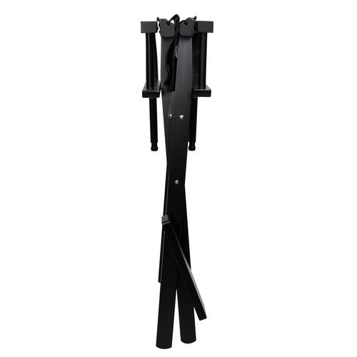 Kosmetikstuhl klappbar Schminkstuhl Holz schwarz Armlehnen 38 x 57 x 117 cm
