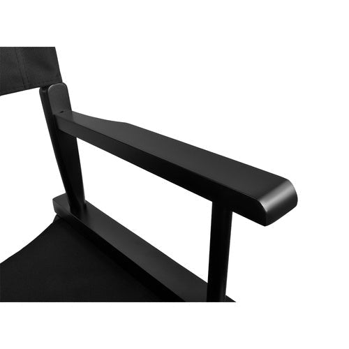 Kosmetikstuhl klappbar Schminkstuhl Holz schwarz Armlehnen 38 x 57 x 117 cm