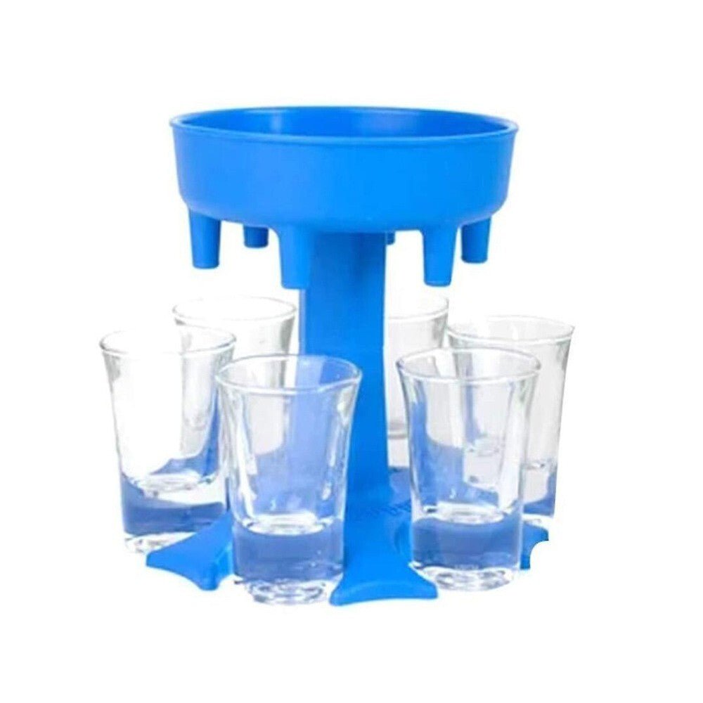 Schnaps Spender Ausgießer Set Likör inkl. 6 Shot Pinneken Gläser Party Spiel - Easy2sell - Deluxe