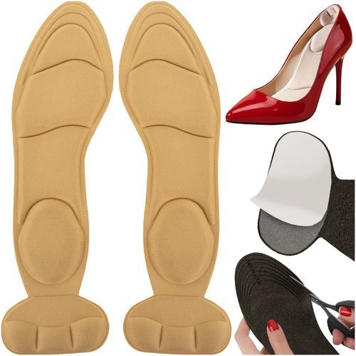 Schuheinlagen für High Heels – Dämpfende Einlegesohlen Beige, Gr. 35 - 42 - Easy2sell - Deluxe