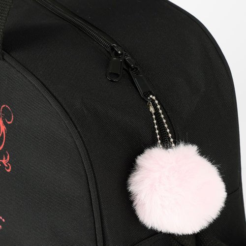 Schul - Umhängetasche 13L Sporttasche Schwarz Rosa mit Schlüsselanhänger - Easy2sell - Deluxe