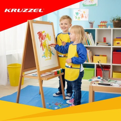 Schutzschürze für Kinder – Malschürze Robust und Bunt, Größe M - Easy2sell - Deluxe