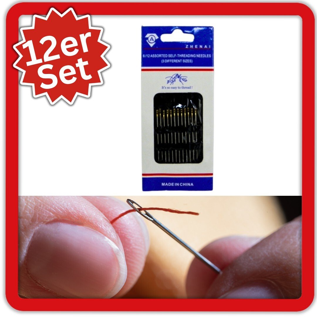 Selbstfädelnde Nähnadeln 12er Set - Easy2sell - Deluxe