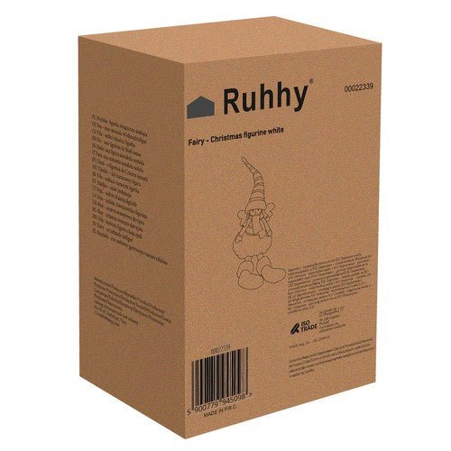 Sitzende Weihnachtsfigur mit Glitzerflügeln in Weiß - Easy2sell - Deluxe