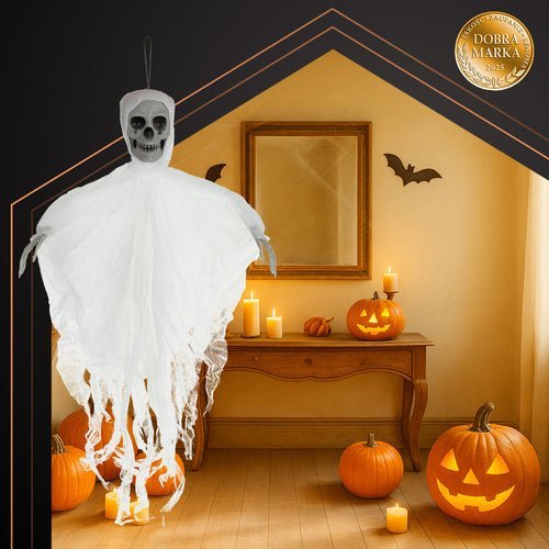 Skelett Hängedeko – Realistische Halloween Dekoration, Weiß, 70 x 60 cm - Easy2sell - Deluxe