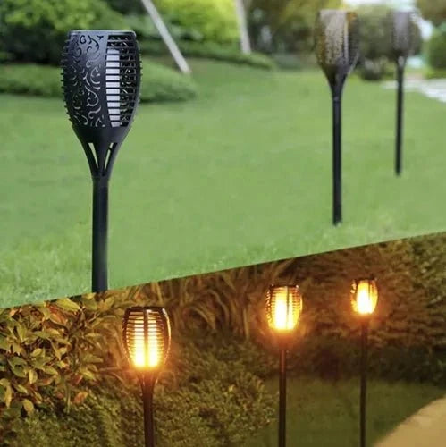 Solar-Gartenleuchte LED Garten-Fackel Wegeleuchte für Garten Hof Park Gehweg Outdoor 23559