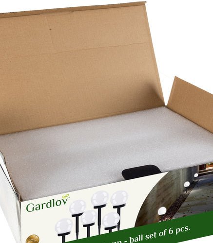 Solar - Gartenlampen 6er Set – LED Solarkugeln Kaltweiß mit Dämmerungssensor - Easy2sell - Deluxe