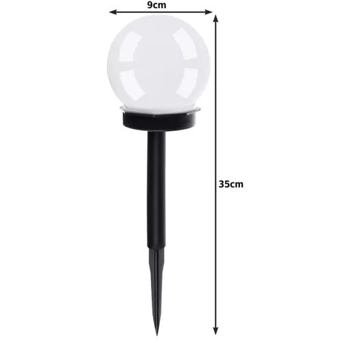 Solar - Gartenlampen 6er Set – LED Solarkugeln Kaltweiß mit Dämmerungssensor - Easy2sell - Deluxe