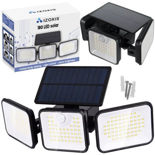 Solarlampe 180 LED Außenleuchte mit Bewegungssensor IP65 Schwarz - Easy2sell - Deluxe